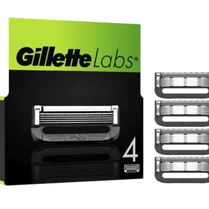 GilletteLabs Avec Barre Exfoliante,De Gillette, Recharge De Lames De Rasoir, 4 Recharges