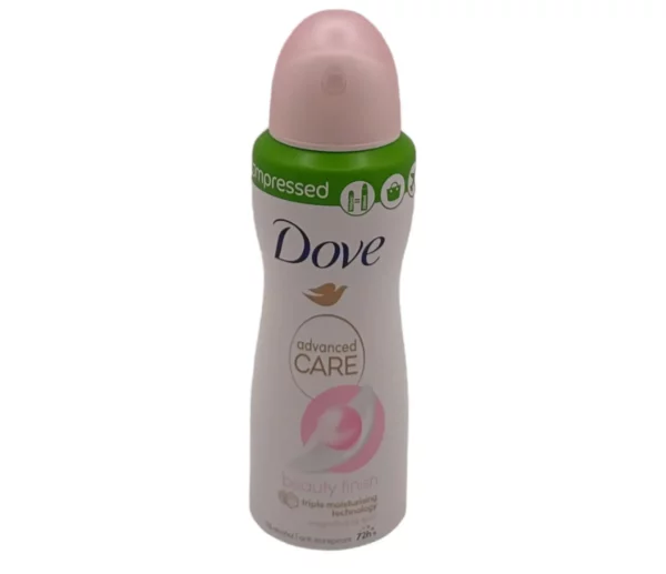 Dove Beauty Finish Déodorant Femme Spray Antibactérien Compressé Anti-Transpirant