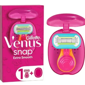 Gillette Venus Extra Smooth Snap Rasoir, 1 Petit Manche, 1 Recharge De Lame, À 3 Lames, Rasage De Très Près