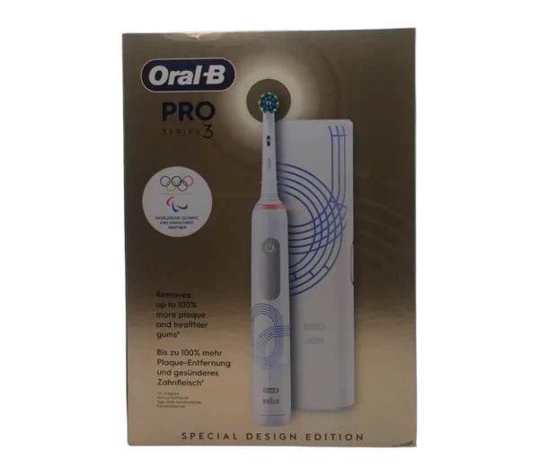 Oral-B Pro 3 3000 Brosse À Dents Électrique blanc, 1 Étui De Voyage, 1 Brossette