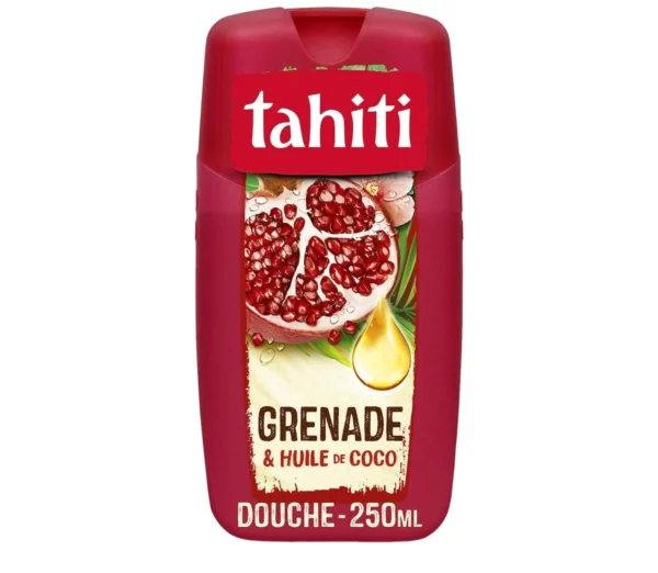 TAHITI - Gel Douche Tahiti Grenade & Huile de Coco - Formule à Base d'Ingrédients d'Origine Naturelle 250ml