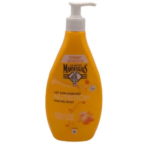 Le Petit Marseillais Lait Corps Hydratant, Nutrition, au Beurre de Karité, Amande Douce et Huile d'Argan, Pour Peaux Très Sèches, 400ml