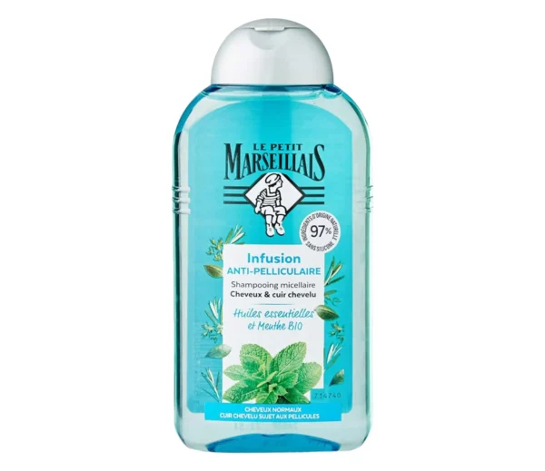 Le Petit Marseillais - Shampooing Antipelliculaire Infusion Huiles Essentielles Et Menthe Bio, 250 ml